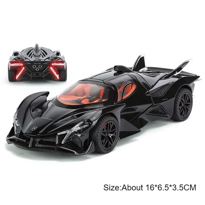 1:32 Scale Apollo IE EVO Toy Model Car Diecast Metal Doors Opened Supercar Sound Light Pull Back Vehicles Boys Collection Gift