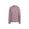 X Stella Mccartney Co-Branded Solid Color Loose Casual Pullover Sweatshirt Women Tops Purple HB7409