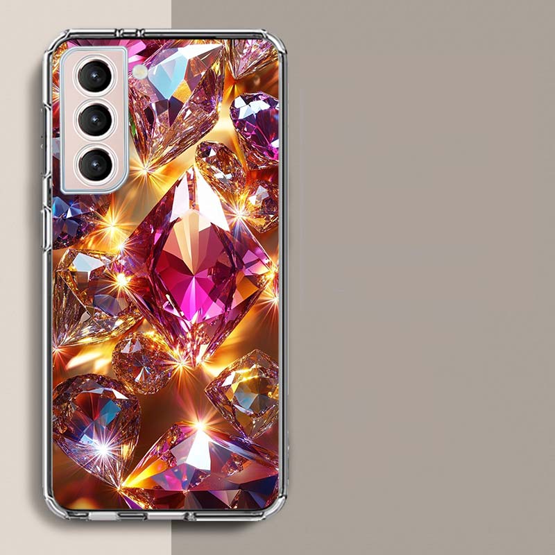 Сверкающий и Ослепительный Алмазный Камень Чехол для Телефона Для Samsung Galaxy S25 Edge S24 S23 FE S21 S20 S10 Plus S22 S26 Ultra Чехол Cl