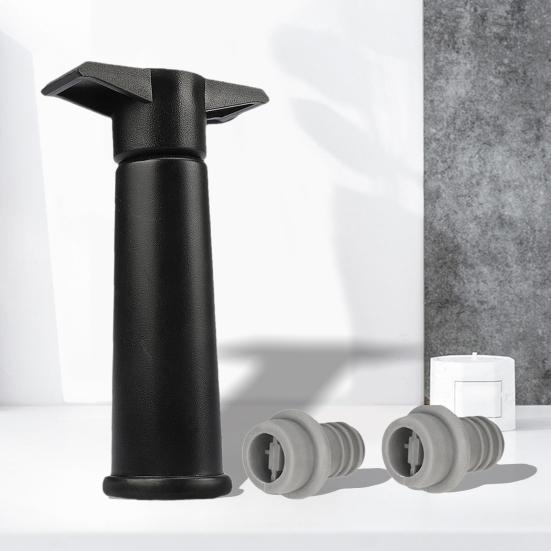 Wine Saver Vacuum Pump with 6 Stoppers Easy Manual Operation Leak-Proof Silicone Seal Preserve Flavor Red Wine Preservation Kit for Most Bottles