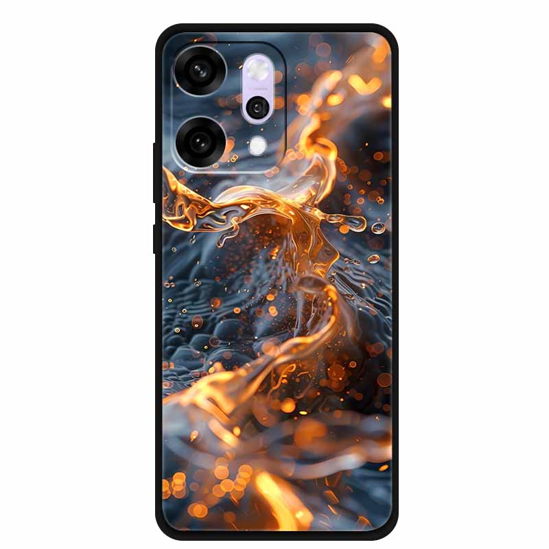 Мультяшный чехол для OPPO Reno 14 Pro, мягкий силиконовый чехол для телефона, Funda для OPPO Reno14Pro, черный ТПУ, защитный бампер, задняя крышка, мраморный, Para