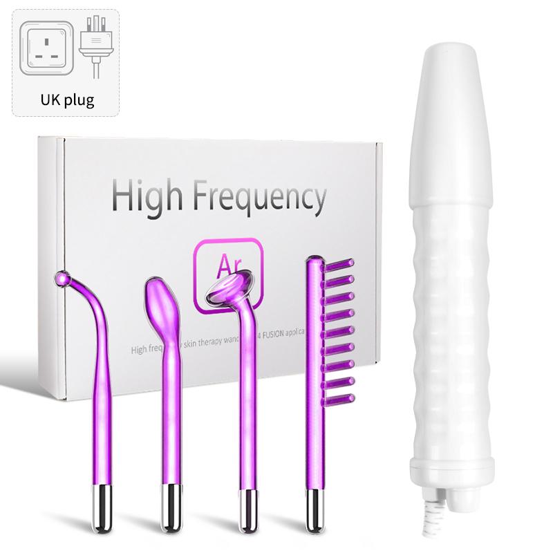 Высокочастотный аппарат для лица, аргон, фиолетовый свет, средство для удаления прыщей, воспаления, массажер для ухода за кожей лица, Красота, спа-палочка