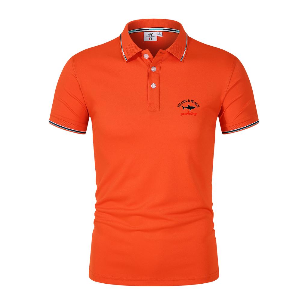 Повседневная дышащая рубашка-поло с лацканами и короткими рукавами на пуговицах, летний пуловер, модная футболка, мужская уличная одежда, верхняя одежда для работы