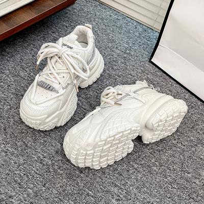 Кроссовки на толстой подошве с увеличением внутренней высоты для пап женские 2025 осень новые модные спортивные повседневные туфли на мягкой подошве «губка»