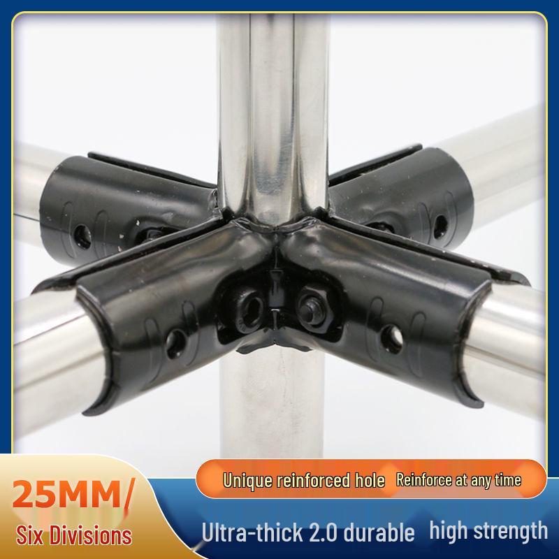 Stainless Steel 25mm Six-Point Pipe Connector for Galvanized and Iron Pipes
