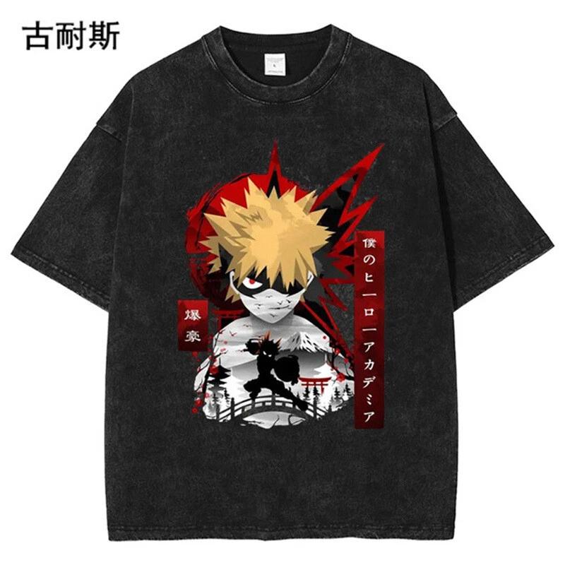 My Hero Academia anime manga T-shirt shirt undershirt undershirt cotton Black