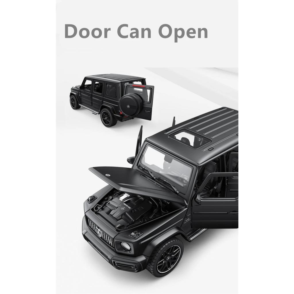 1/32 Benzs G63 SUV Alloy Car Model Diecast Metal Toy Off-road Vehicles Car Model Simulation Sound and Light Collection Kids Gift
