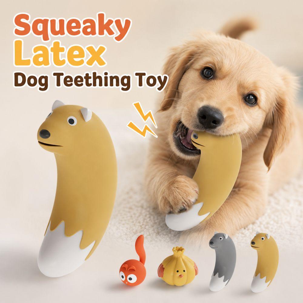 Cartoon Squeaky Latex Dog Toy Slow Rebound Chew Toy Fun Pet Teething Toy Dog Amusing Oneself