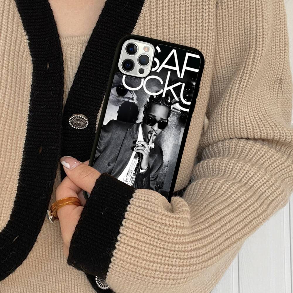 Hip Hop Rapper Asap-Rocky PC+TPU Phone Case For IPhone 17 16 15 14 13 12 11 Pro Max Plus Kawaii Cartoon Cover