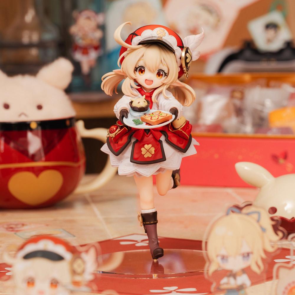 21 см Аниме Игра Genshin Impact Кли Кли Милая Девочка Фигурка Аниме Модель Игрушки Подарки Коллекция Акционные Украшения Взгляд Полнолуния ПВХ 1/7