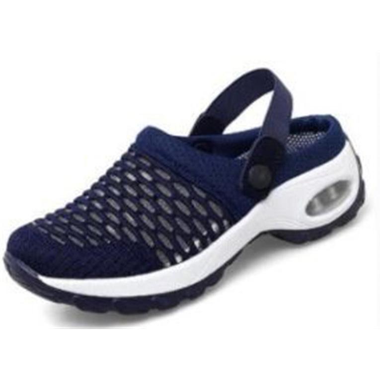 Women's Large Size Mesh Shaking Slippers Summer Casual Two Sides Wear Sandals Shoes 35-43