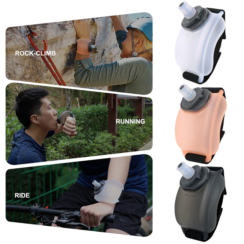 7Oz Mini Running Wrist Water Bottle Kettle Holder Wrist Storage Hydration Pack Soft Flask For Marathon Riding Fitness Climbing
