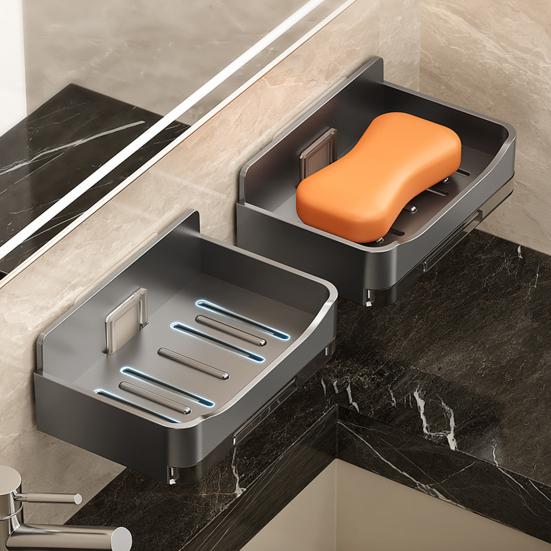 2 шт. настенная мыльница для душа прочная несущая полая конструкция простая установка держатель для мыла для ванной комнаты поднос