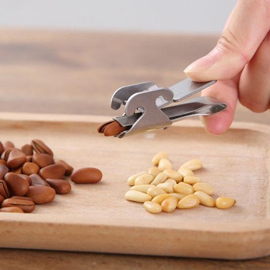 Nutshell Peeler Stainless Steel Pine Nut Sheller Funnel Design Quick Effortless Multifunctional Kitchen