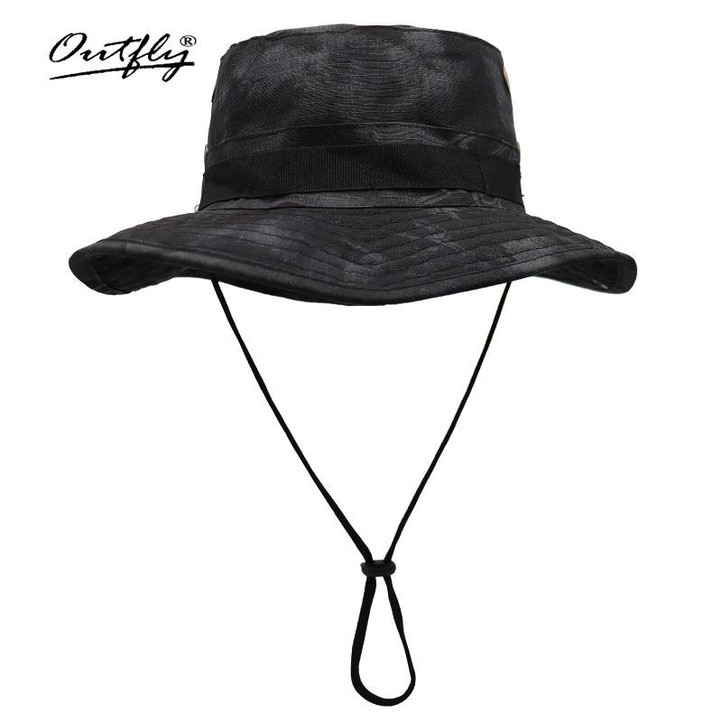 Jungle Camouflage Sun Protection Benny Hat Sniper Flat Top Bucket Hat Outdoor Sports Tactical Military Fan Hat