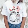 Japanese Cartoons T Shrit Harajuku Miyazaki Hayao Female Fashion Summer Tee Tops