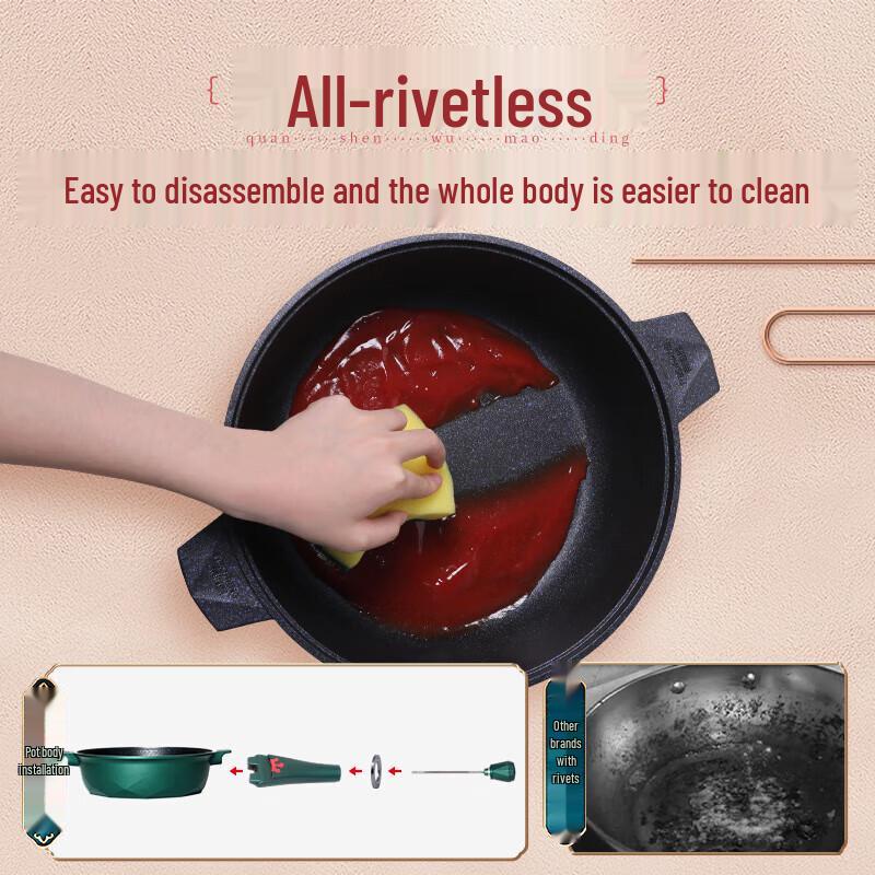 TIBORANG Grace Blue Diamond Titanium Multi-purpose Fry Pan 28cm