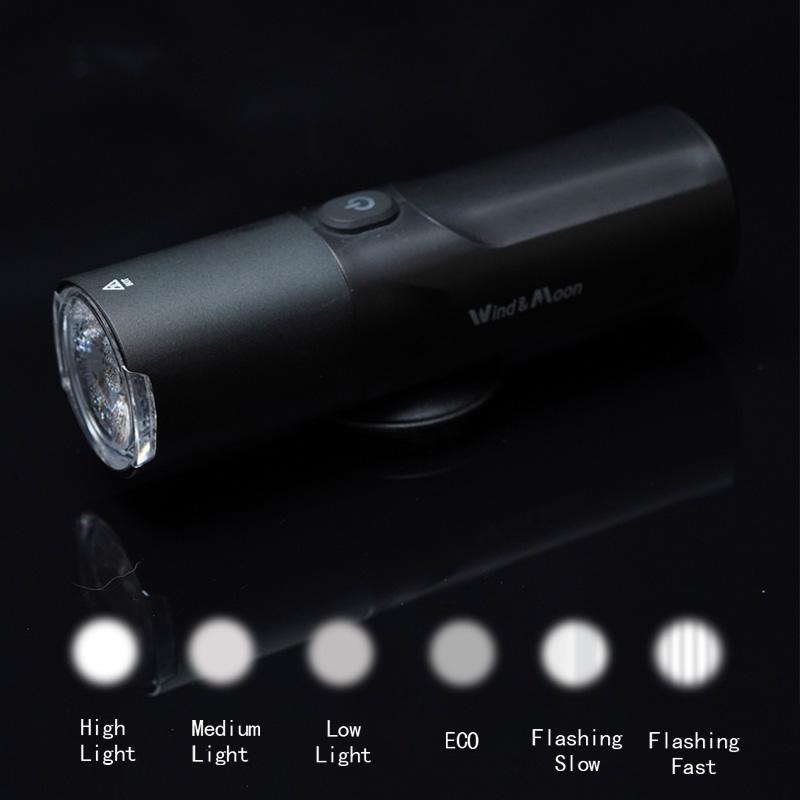LED Headlights Functional Bike Front Light Night Riding MTB USB Rechargeable 400LM IP66 Aluminum Alloy 6 Modes
