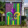 Mardi Gras Eur De Lis American Double-sided Garden Ag Decor, Carnival Degisn ZZO EEZ