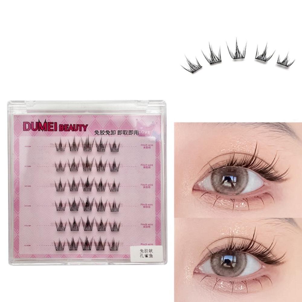 Makeup Adhesive False Eyelashes Sweet False Eyelash Clusters Glue Free Fake Lashes  Grafting Lashes