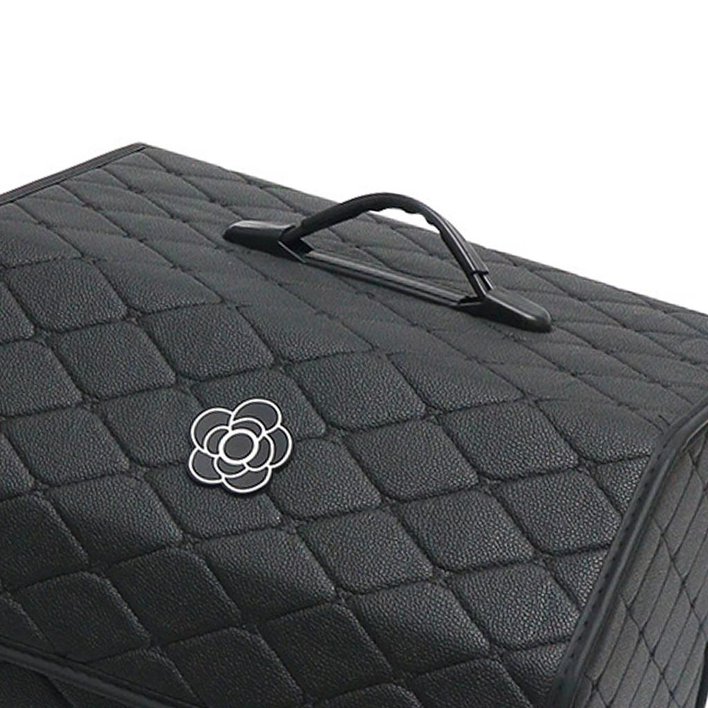 Органайзер для хранения в багажнике автомобиля, многоцелевой, из искусственной кожи, с большой вместимостью, переносной ящик для хранения в багажнике