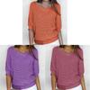 Knit Sweater Women Long Sleeve Crewneck With Flared Sleeves For Office Casual Wear