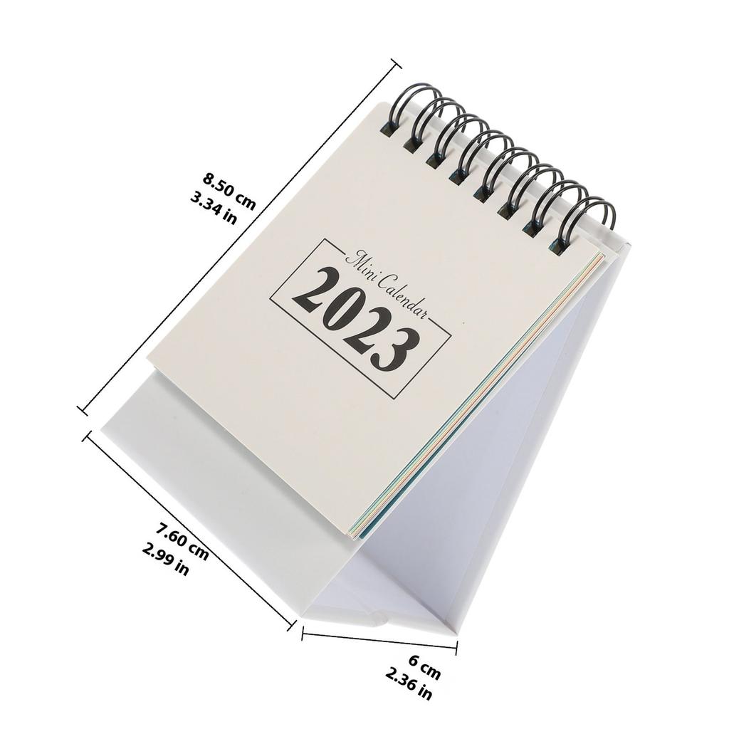 2026 Decorative Mini Desk Calendar Thick Smooth Paper Compact Desktop Calendar for Home Office Time Management Goal Tracking