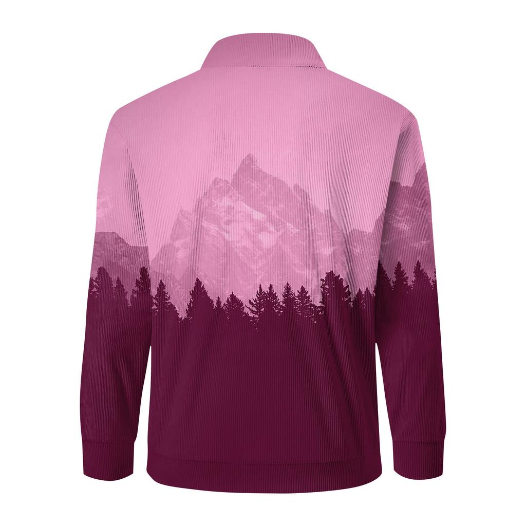 Мужская повседневная толстовка в стиле ретро с градиентным принтом