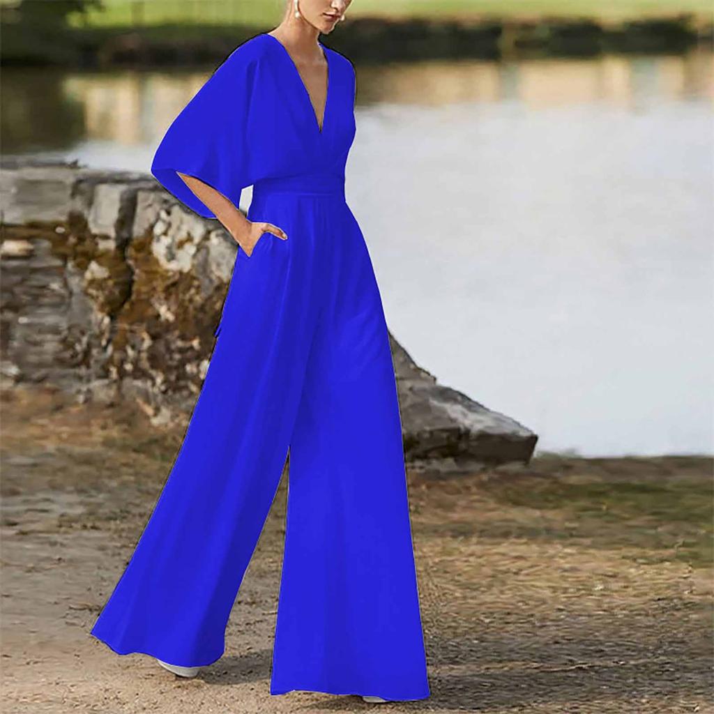 FASHION Women's Banquet Dress Jumpsuit Sexy Hanging Neck Women's Trousers