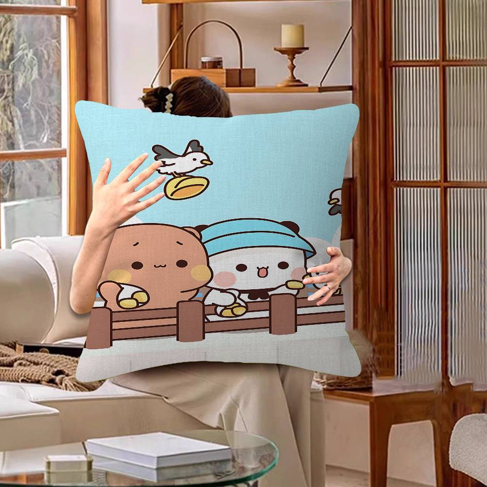 Bubu Dudu Cartoon Cushion Cover Car Throw Pillow Case For Sofa Car Christmas Gift 40X40Cm 45X45Cm