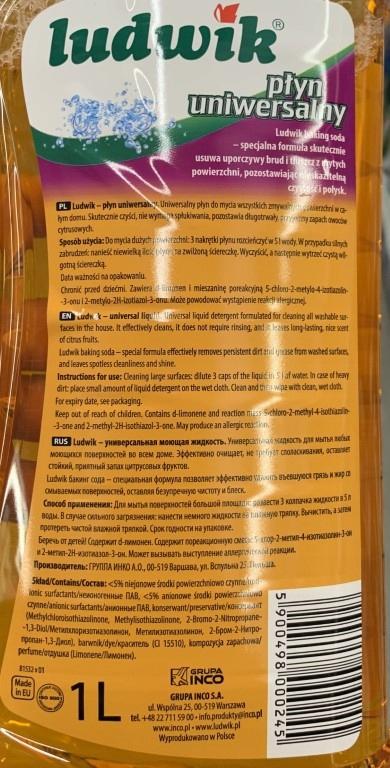 Ludwik universal floor cleaner, orange, 1l