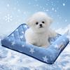 SunshineLife Лежанка для питомца Лежанка для кошки Лежанка для собаки Прохладное лето Использование Сильная дезодорация Моющаяся Силиконовый гель Щенок Кошка M60x40см Звездный узор Темно-синий [Наполнитель Teijin]