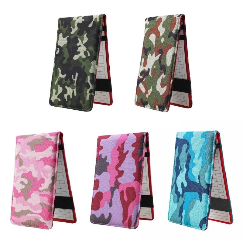 Golf Scorecard Book Oxford Cloth Club Yardage Book Golf Journal Notebook with Pencil Golf Score Book Golf Accessories