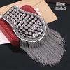 Long Chain Tassel Epaulette Classical Clothing Accessories Vintage Shoulder Brooch  Evening Party