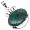 Подвеска с драгоценным камнем хризоколла в подарок для нее, серебряные украшения 2,25 дюйма