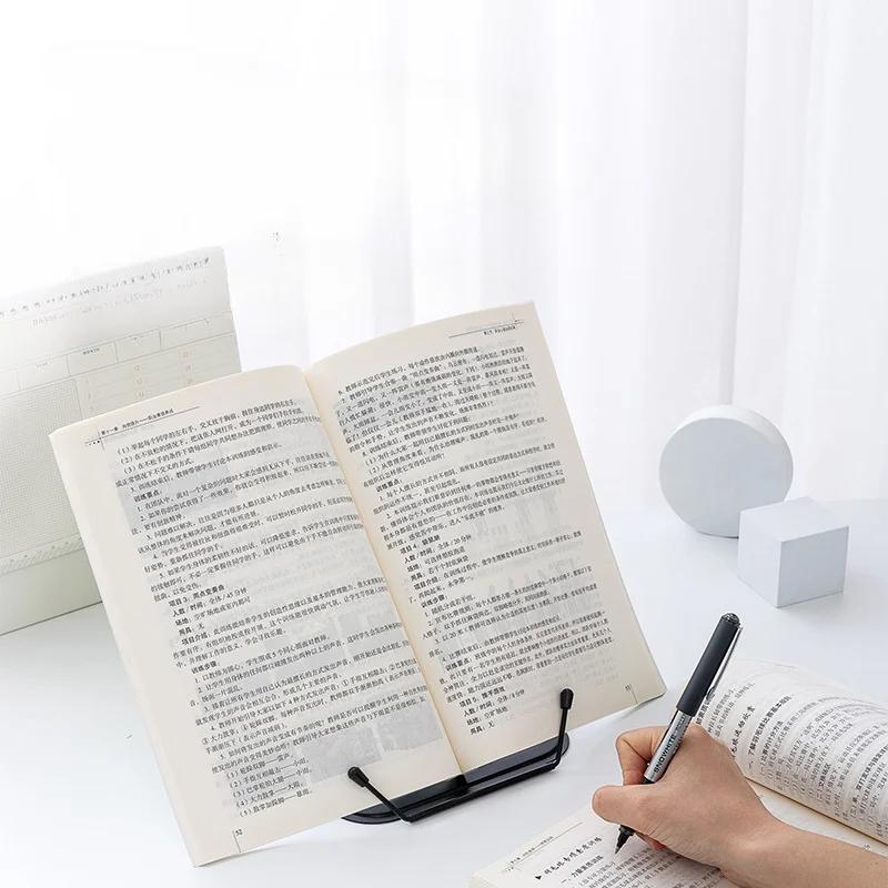 Портативная металлическая подставка для книг, складная, регулируемая полка для книг, подставка для книг для чтения, держатель для документов, подставка для книг для чтения