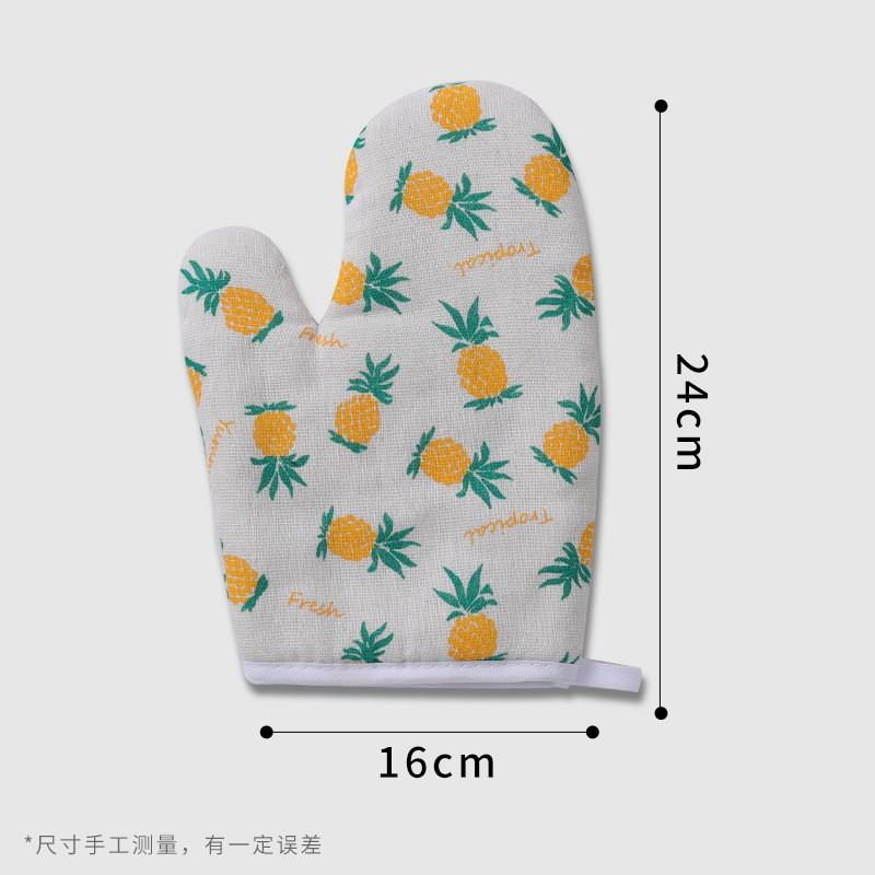 Heat Resistant Oven Mitts Kitchen Baking Grilling Microwave Handling Thick Insulated Cotton Gloves