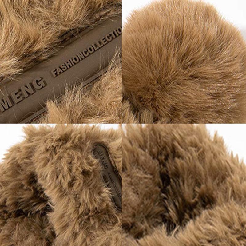 Women Winter Bear Ear Hat Knitted Plush Hat Solid Women Caps Novelty Beanies Caps Cute Casual Warm Hats