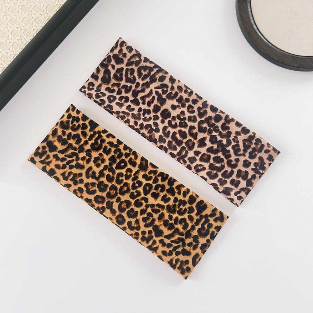 High Elasticity Leopard Print Headband Sweat Absorbing Wide Brim Headband New Yoga Headband Sports