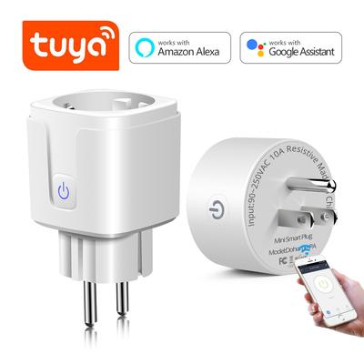 Умная розетка Tuya, Wi-Fi, электрические розетки, вилка 15a, пульт дистанционного управления Smart Life Alexa, голосовое управление, настенный выключатель, часть для умного дома