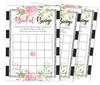 Inkdotpot 50A FloralA BingoA GameA CardsA For Bridal Wedding Shower Bachelorette Party Bulk Blank Square Fill In Gift