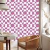 Wallpaper Casual Checkerboard Purple and White 50x1000
