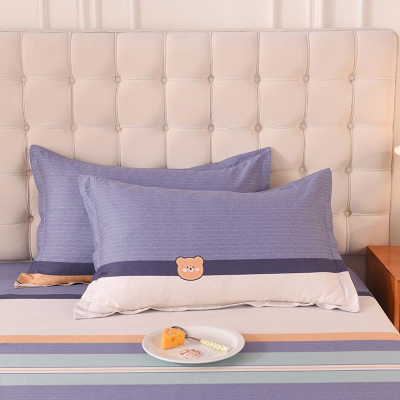 Хлопковые наволочки: Чистый хлопок, простой стиль для дома, общежитий, одноместных и двухместных комнат (Одиночный/Пара)