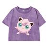 Jigglypuff Japanese Tee Clothing Womens Summer American Retro Tee Shirt Humor Breathable T-Shirt Crop Soft