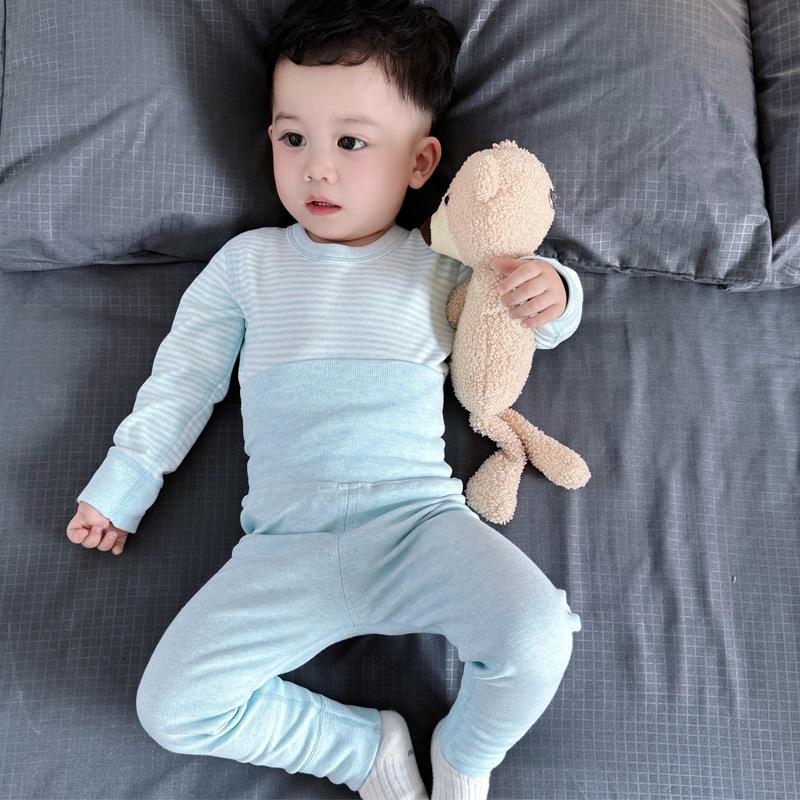 2025 Детский осенний теплый комплект из 100% хлопка: Форма класса А для мальчиков и девочек