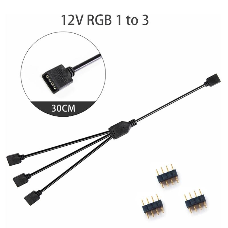 Синхронизирующий кабель для материнской платы 4-контактный 12V RGB 3-контактный 5V ARGB 1-в-2/1-в-3/1-в-4/1-в-5 Линия расширения
