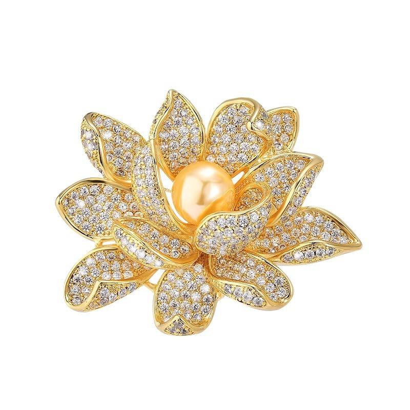 Exquisite Elegant Flower Brooch Pin for Women Ladies Fashion Clothes Suit Accessories Jewelry Gifts