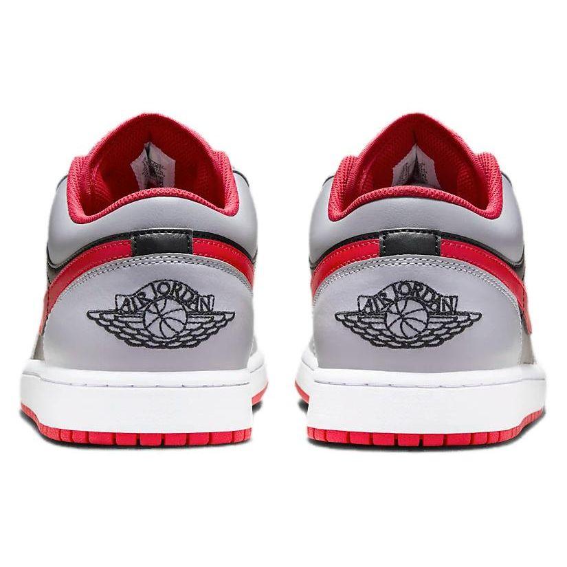 Мужские кроссовки Air Jordan 1 Low Cement Fire Red Серый Черный Цементно-серый 553558060