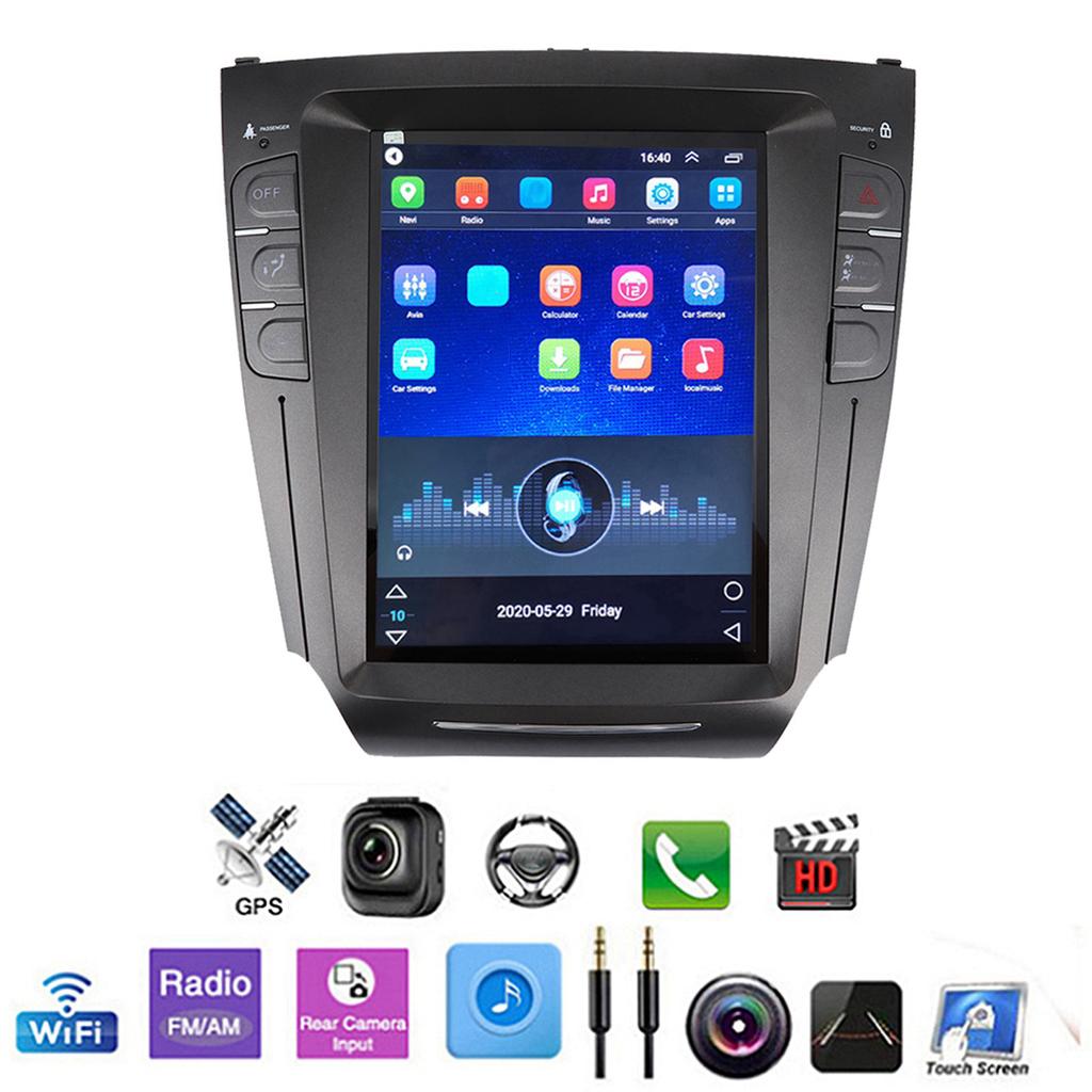 10,4-дюймовая автомобильная стереосистема GPS-навигации, портретная ориентация, подходит для IS200 IS250 IS300 IS350 2005?2012