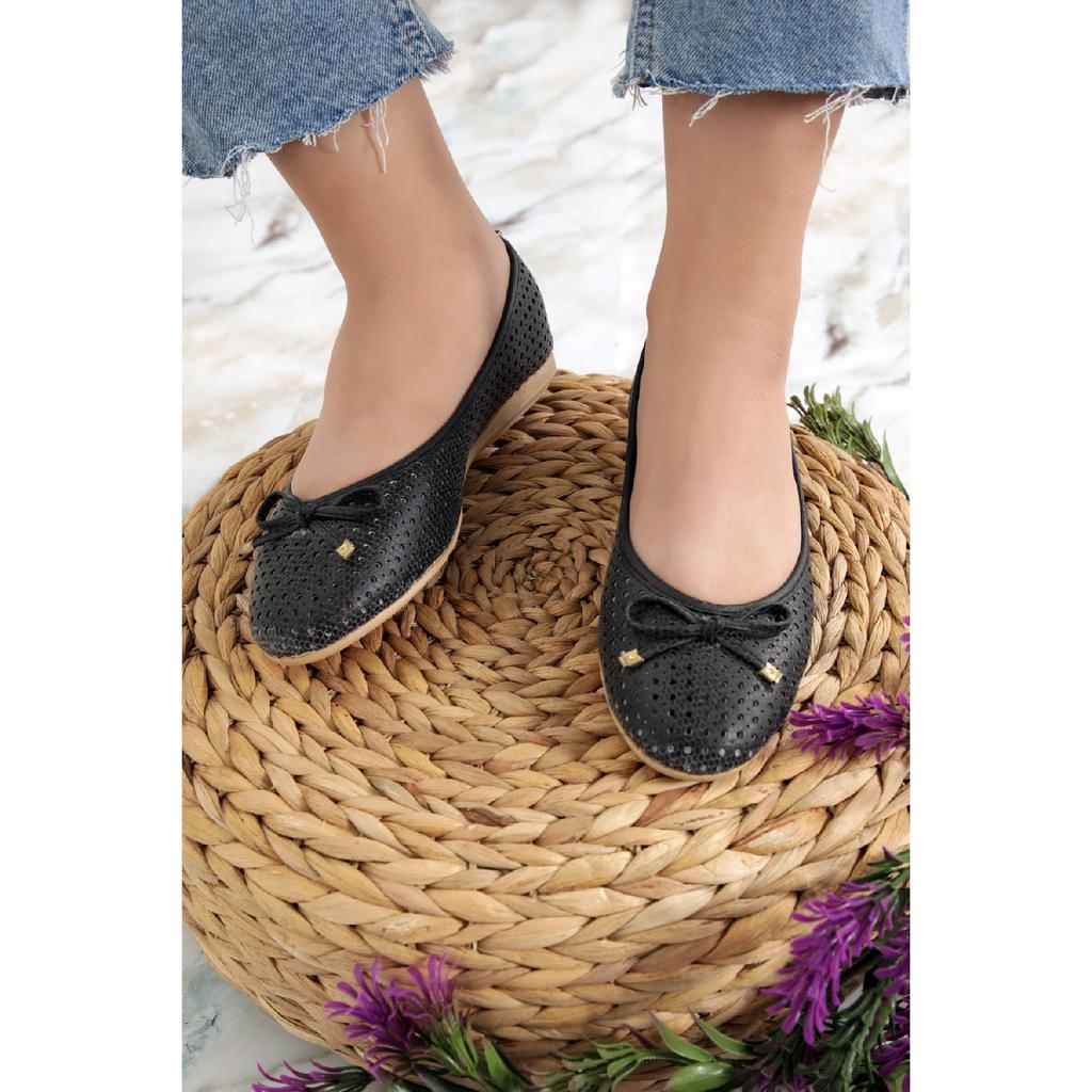 Женские летние удобные балетки с бантом Purple10030